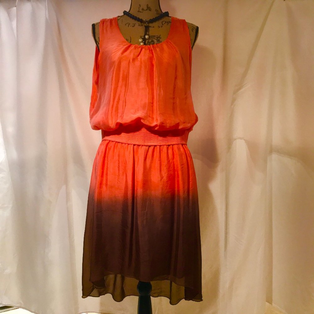 New Gorgeous Sleeveless Dress Organza Elastic on waist EU